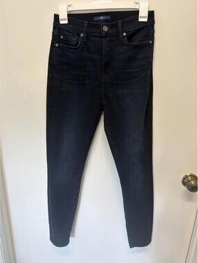 7 For All Mankind Dark Wash Skinny Jeans Size 26